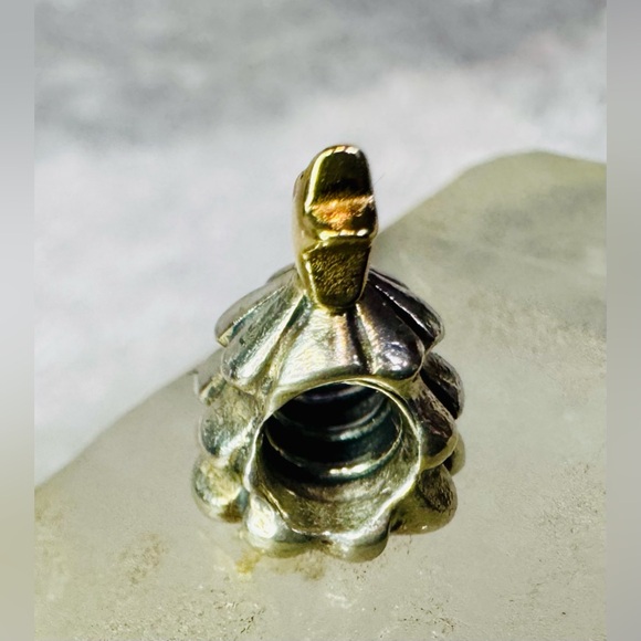 Authentic Retired Pandora Christmas Tree Two Tone 14k Gold & S925 Ale Silver - Picture 4 of 16